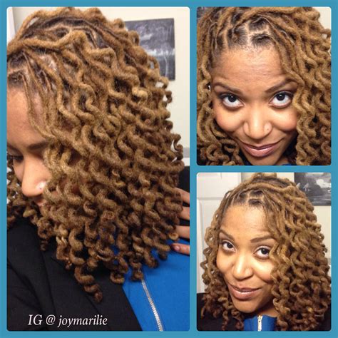 curly loc hairstyles|soft locs with curly ends.